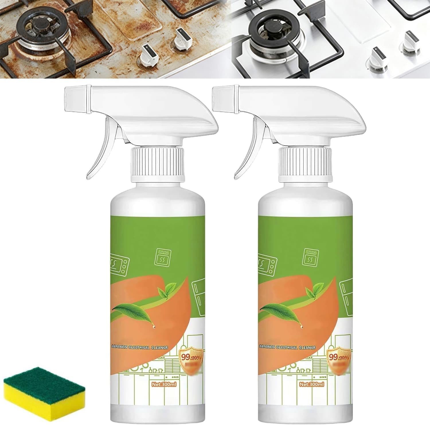 Electrolyzed Ion Kitchen Cleaner,Electrolyzed Ion Kitchen Cleaner Spray,Convenient Handheld Cleaner for Home Family (1PCS) (2pcs)