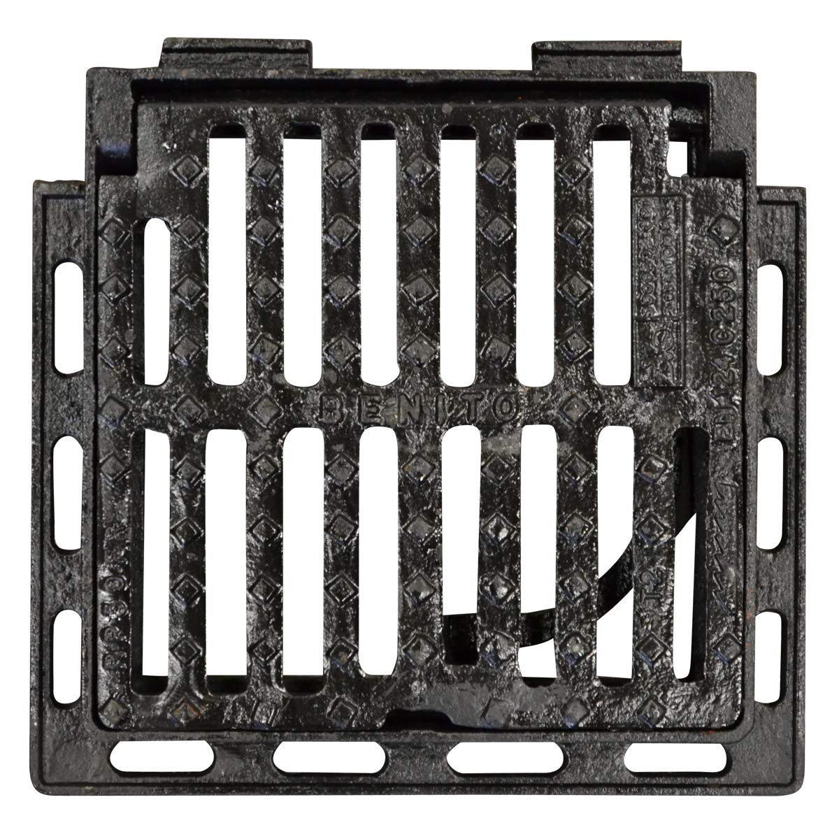 Jardibric - Grille Regard Fonte Ductile C250 300x300 mm avec Cadre - PMR - Conforme EN124