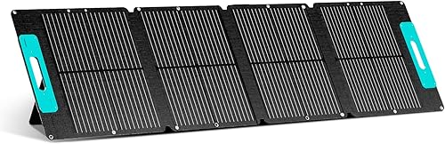 Panel solar portátil de 200 W, 200 vatios para generación solar de estación de energía portátil, cargador solar plegable con funda de transporte,