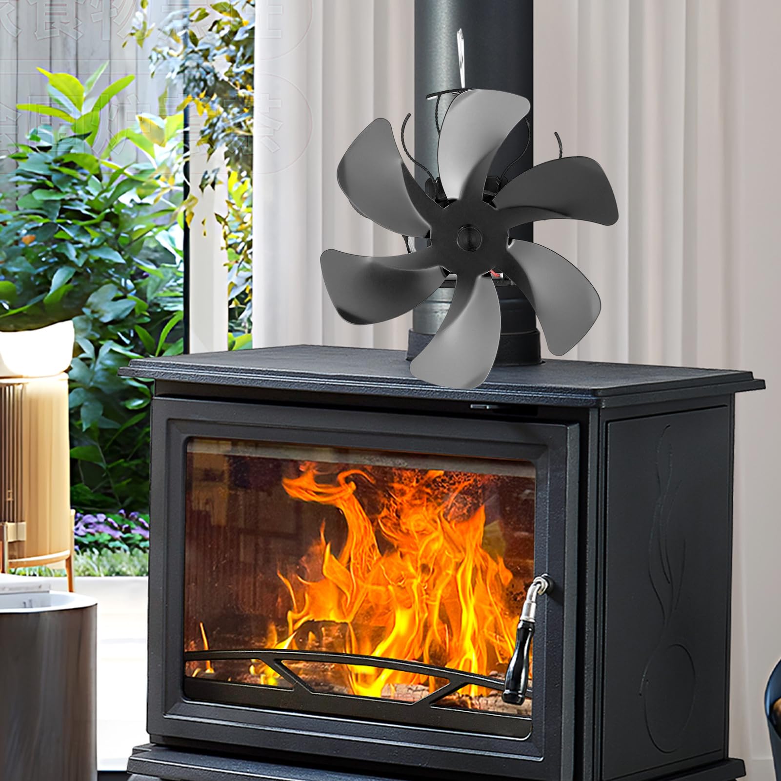 Ventilatore Per Stufa A Legna Soffiante Silenzioso Compatto Di Risparmio | Ventilatore Termico Per A Legna Autoalimentato Uso Interno Casa Cabina Soggiorno Inverno