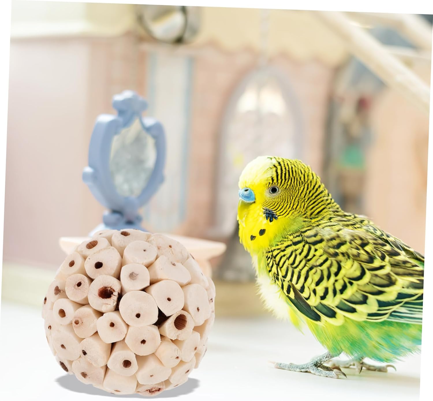 MINAOLULUS 6pcs Edible Soft Ball Toy for Guinea Pig Rabbit Hamster Bird Foraging Chewing - Image 7