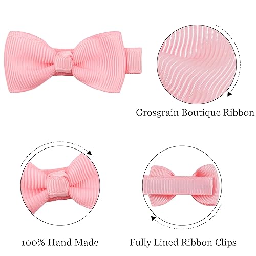 Miniatura 10 de 50 unidades de 25 colores en pares de broches para el pelo con forro completo de 2 pulgadas para niñas