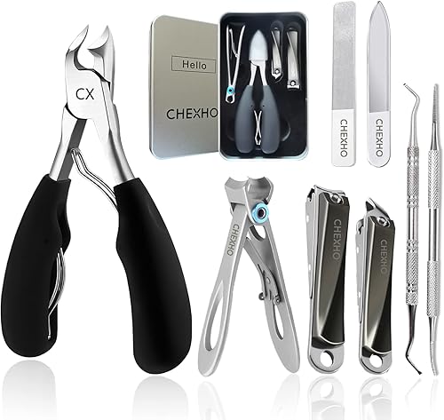 Cortaúñas para uñas gruesas, cortaúñas para uñas gruesas y grandes y uñas encarnadas, podólogo, kit de cortaúñas para adultos, personas mayores,