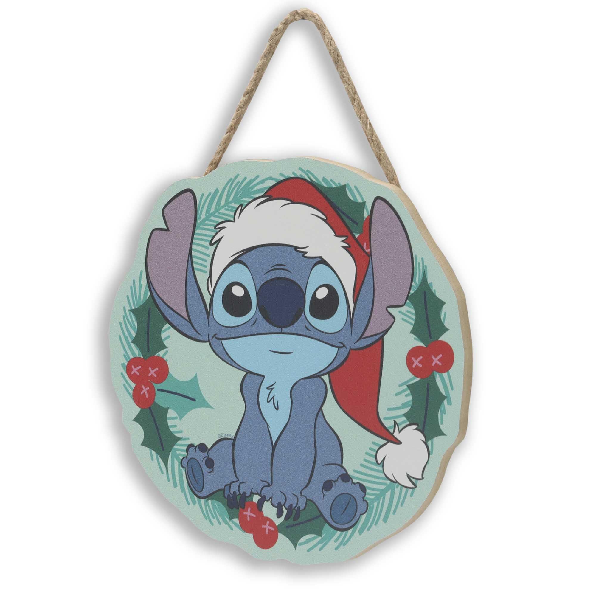 Amazon.com: Disney Lilo and Stitch Santa Hat Hanging Wood Wall