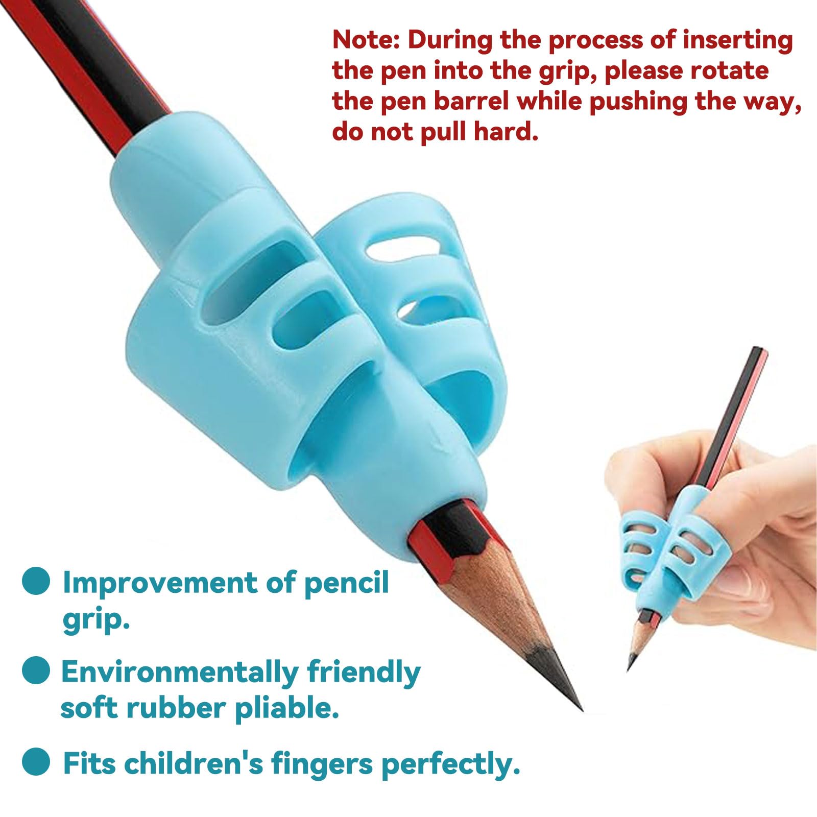 10 Piezas Protector Dedo Lapiz, Finger Pen Holder, Ayudas para la Escritura de los Niños, Ayudas para el Agarre de Lápices, Herramientas Escribir Lápices, Empuñaduras Lápices de Niños