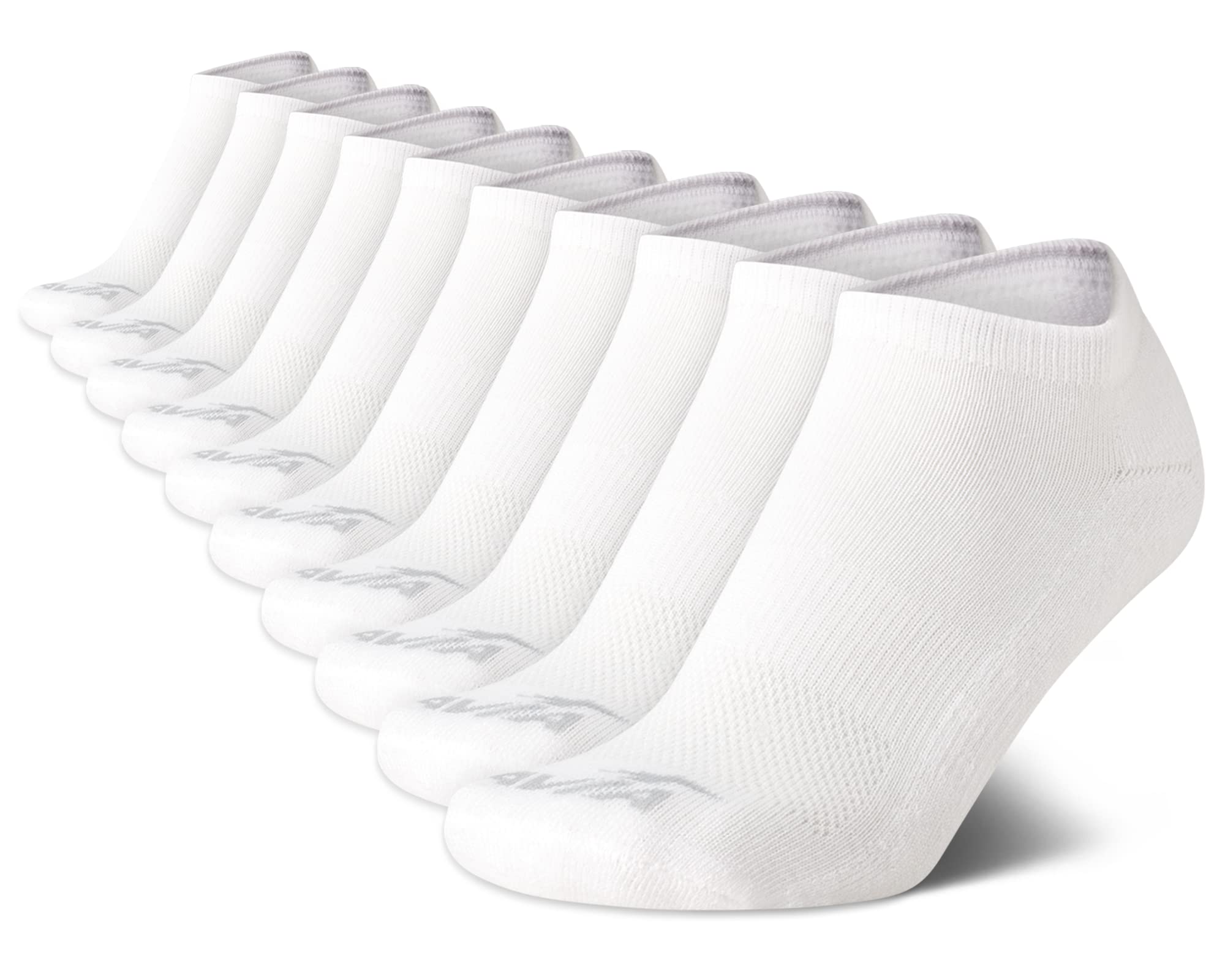 Avia Women's Athletic Low Cut Socks - 10 Pack Performance Stretch Cushioned Ankle Socks for Running and Workout (4-12)