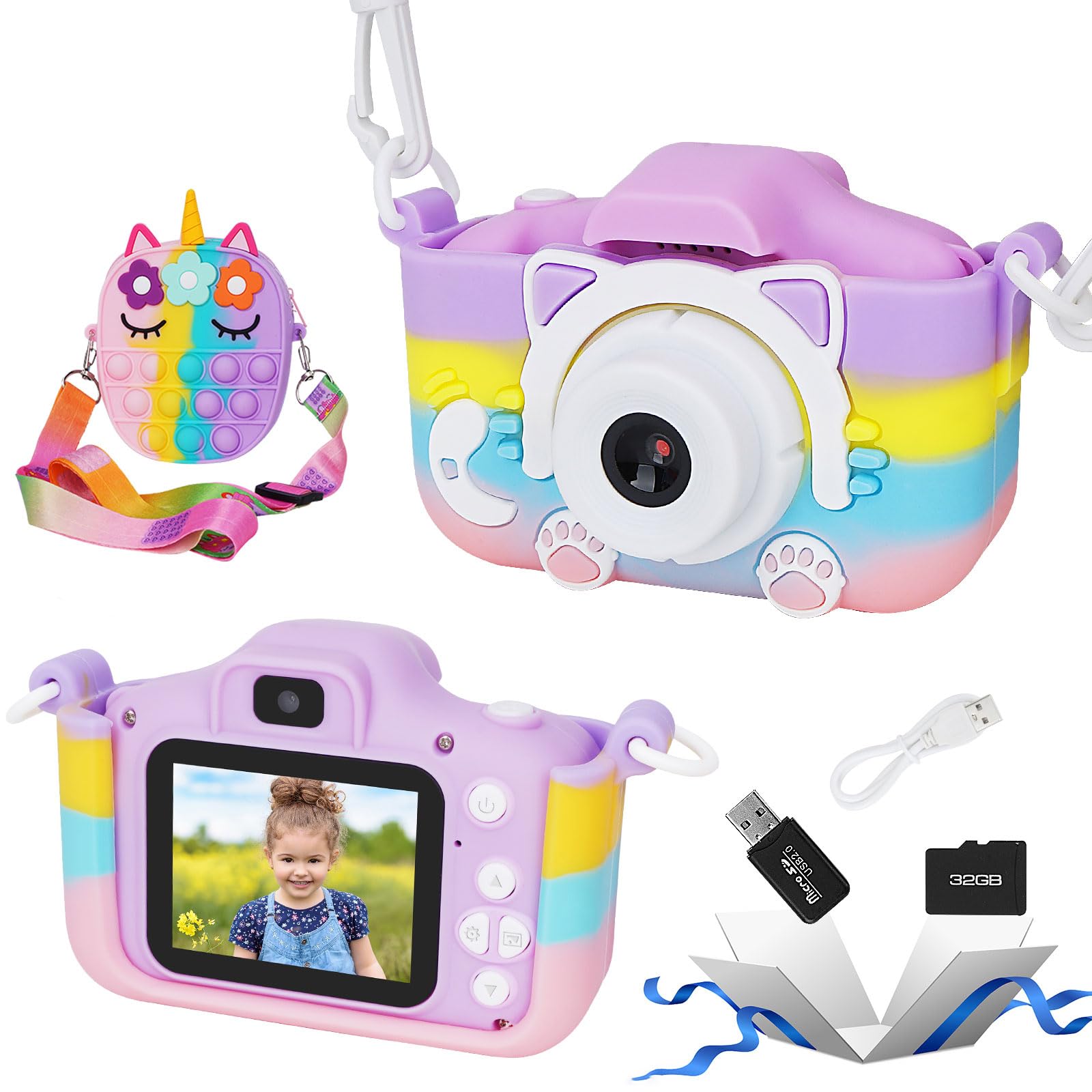 Amazon.co.jp: キッズカメラ 子ども カメラ トイカメラ 女の子 4000万