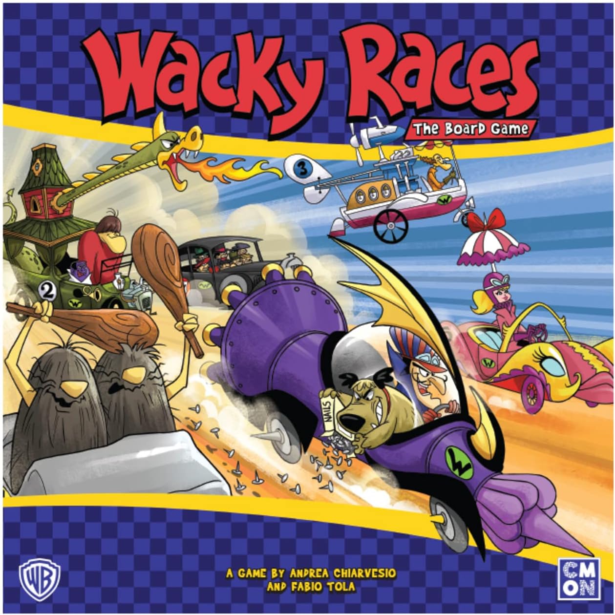 CMON | Wacky Races | Board Game | Ages 14 Plus | 2-6 Players | 20 Minutes Playing Time