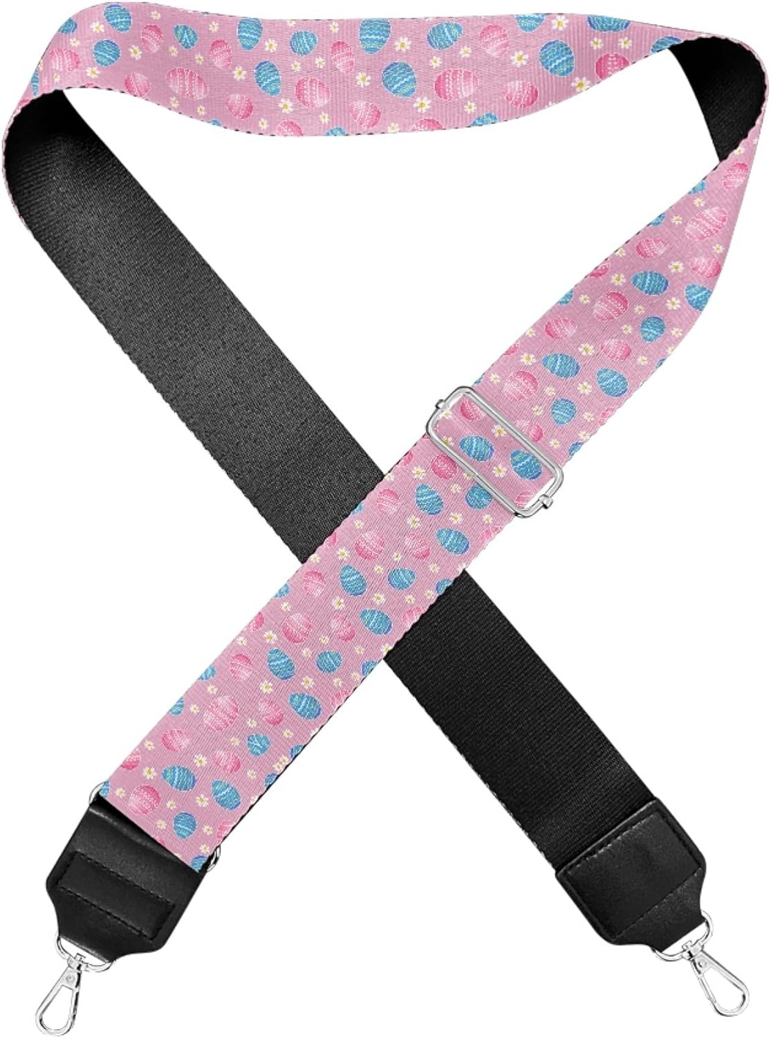 Halloween Handbag Strap Canvas Purse Strap Colorful Bat Black Shoulder Strap Multicolor Bats Replacement Strap