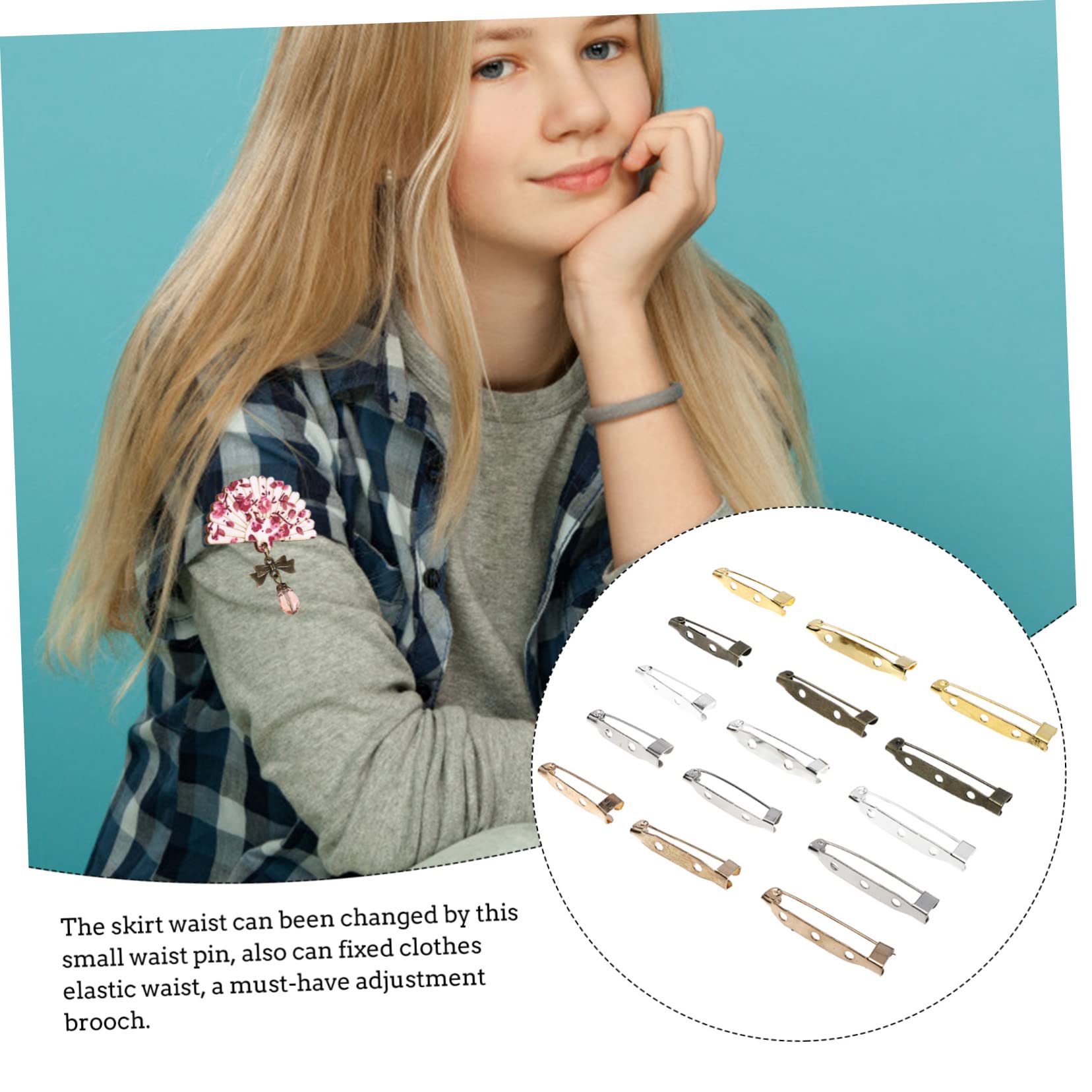 NUOBESTY 450stücke Sicherheitsnadeln Kleidung Clips Für Shirts Kleider Schals Einstellbare Broschen Zufälligen Designs Fixierung Und Anpassung Von Outfits Einfach Zu Verwenden