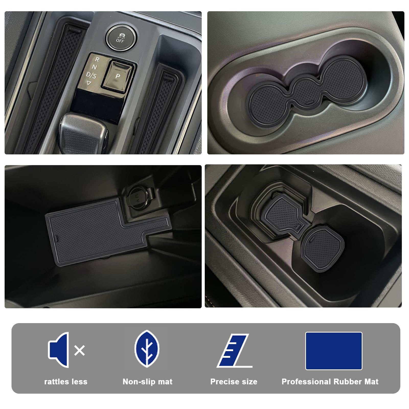 SHAOHAO Per Seat Cupra Born 2022-2026 V1 V2 V3 EV e-Boost tappetini in gomma per console centrale, tappetini antiscivolo, porta bevande, tappetino