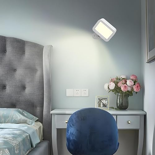 Miniatura 7 de Lámparas de pared, apliques de pared LED con batería recargable de 2000 mAh, 3 temperaturas de color y brillo, regulable, control táctil y remoto,