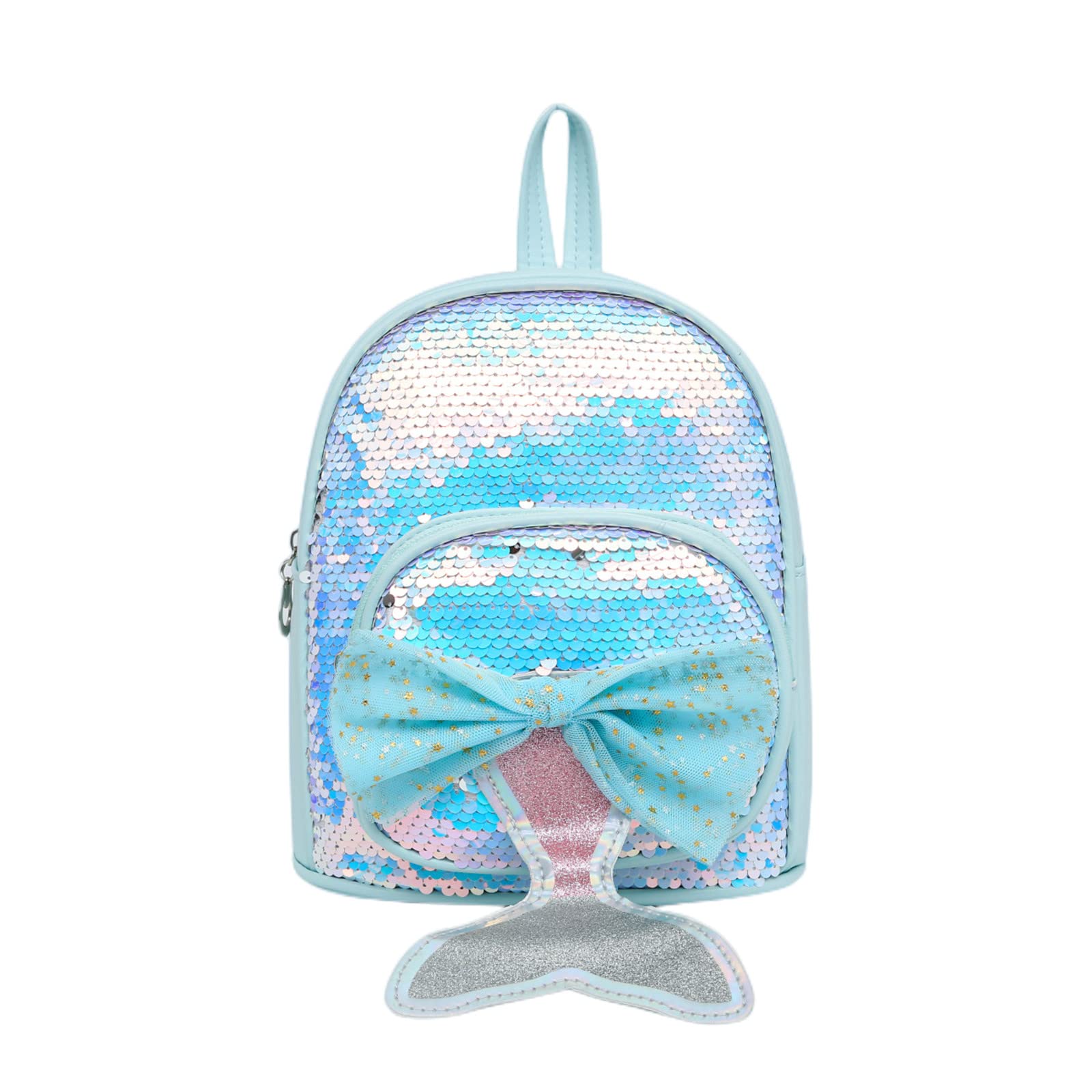 KOOBS Kids backpack Girl Fashion Bowknot Sequins Pu Backpack Kindergarten Kids Snack Small School Bag Cute