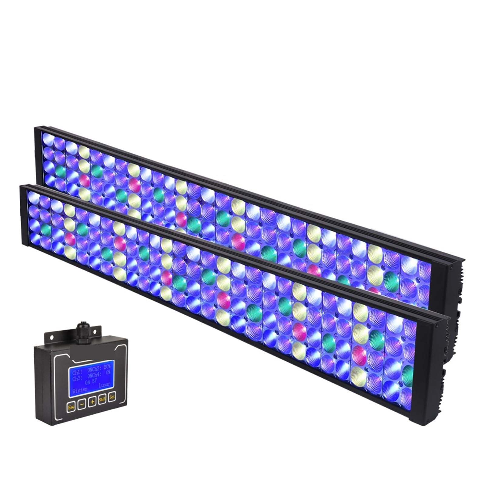 Aquariumlicht, 60 cm-240 cm Led Aquarium Licht for Riff Korallen Led Aquarium Lampe Fischglas Licht Gesamte Spektrum Meer wate Angeln Licht(For 150cm-200cm)