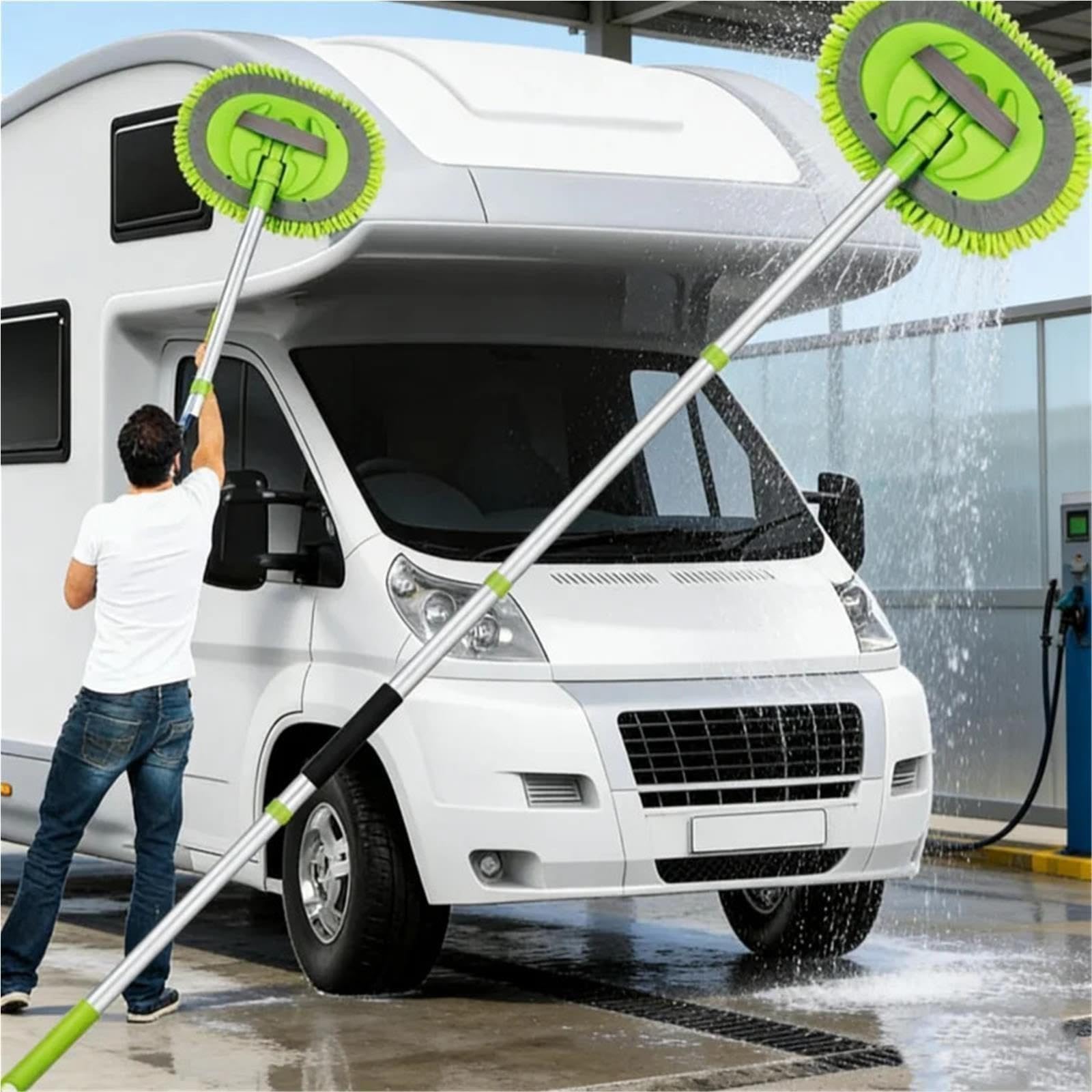Spazzola Lavaggio Auto Mocio for autolavaggio in ciniglia Verde