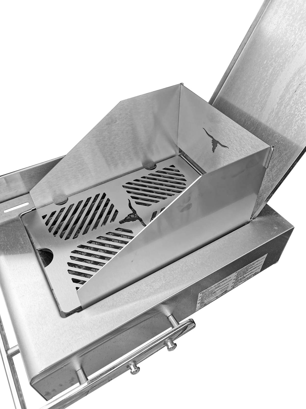 Paraspruzzi per Sizzle Zone in acciaio inox compatibile per Broil King Imperial e Co