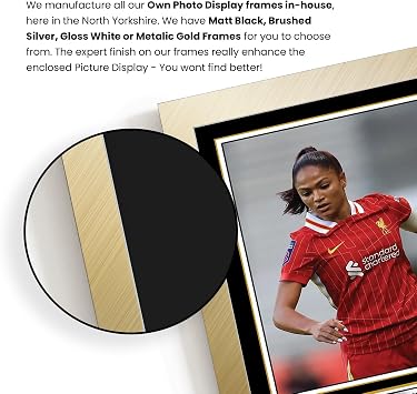 Taylor Hinds Poster Print – Women's Midfield Tribute Wall Art with Signature & Bio Plaque – England Football Memorabilia for Fans, A4 Poster + Black Frame