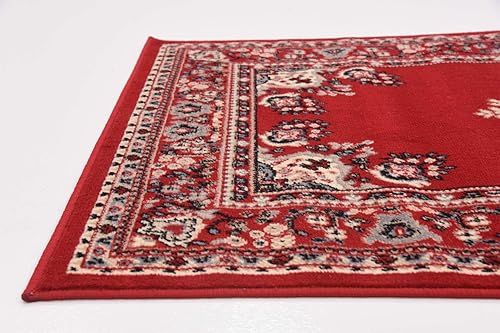 Vista 472 de Unique Loom Reza Collection- Alfombra, Polipropileno, Marrón Marrón/ marfil