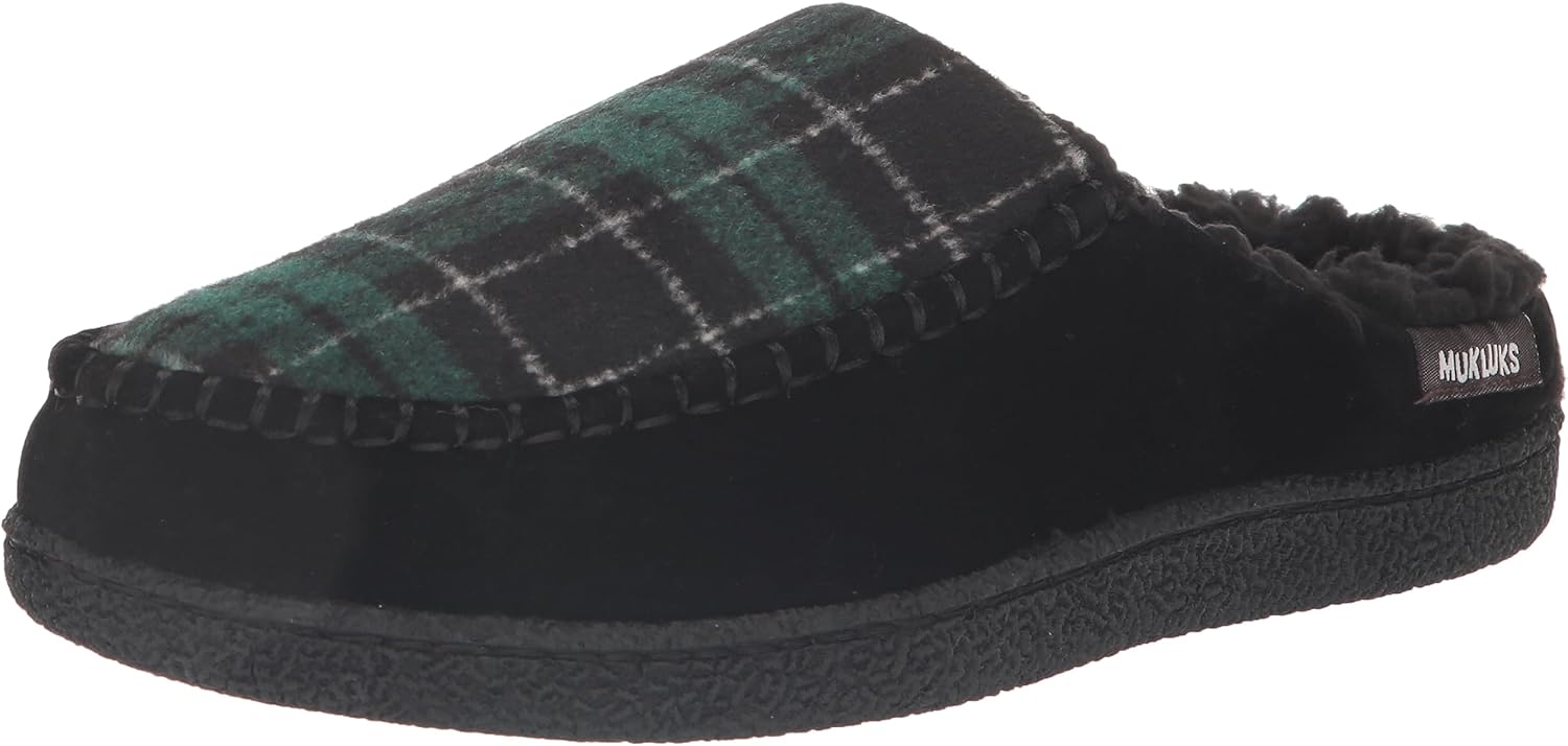 MUK LUKS Men's Staughton Clog, Black, 9