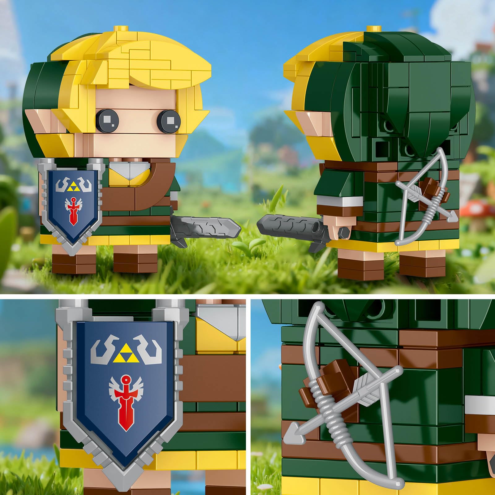 Amazon.com: TOY PLAYER BOTW Link Figure Building Set, Link Action