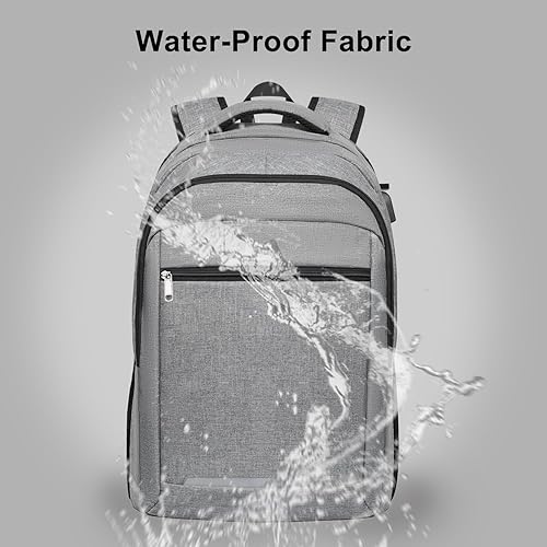 Miniatura 2 de Mochila grande para computadora portátil de viaje, mochila antirrobo para hombres y mujeres para viajes, mochila de transporte, Gris, Mochilas para