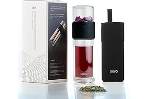 Premium Double-Wall Glass Tea & Fruit Infuser Bottle