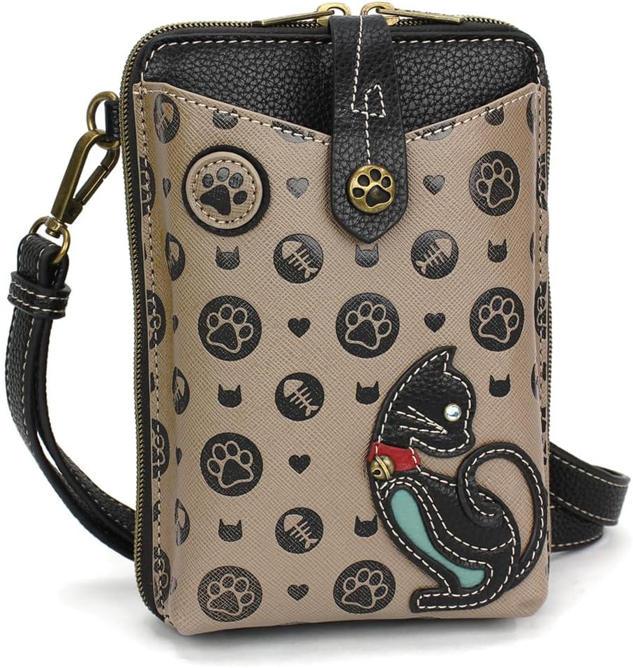 CHALA Snap Crossbody RFID Protected Women Faux Leather Cellphone Purse with Adjustable Crossbody Strap