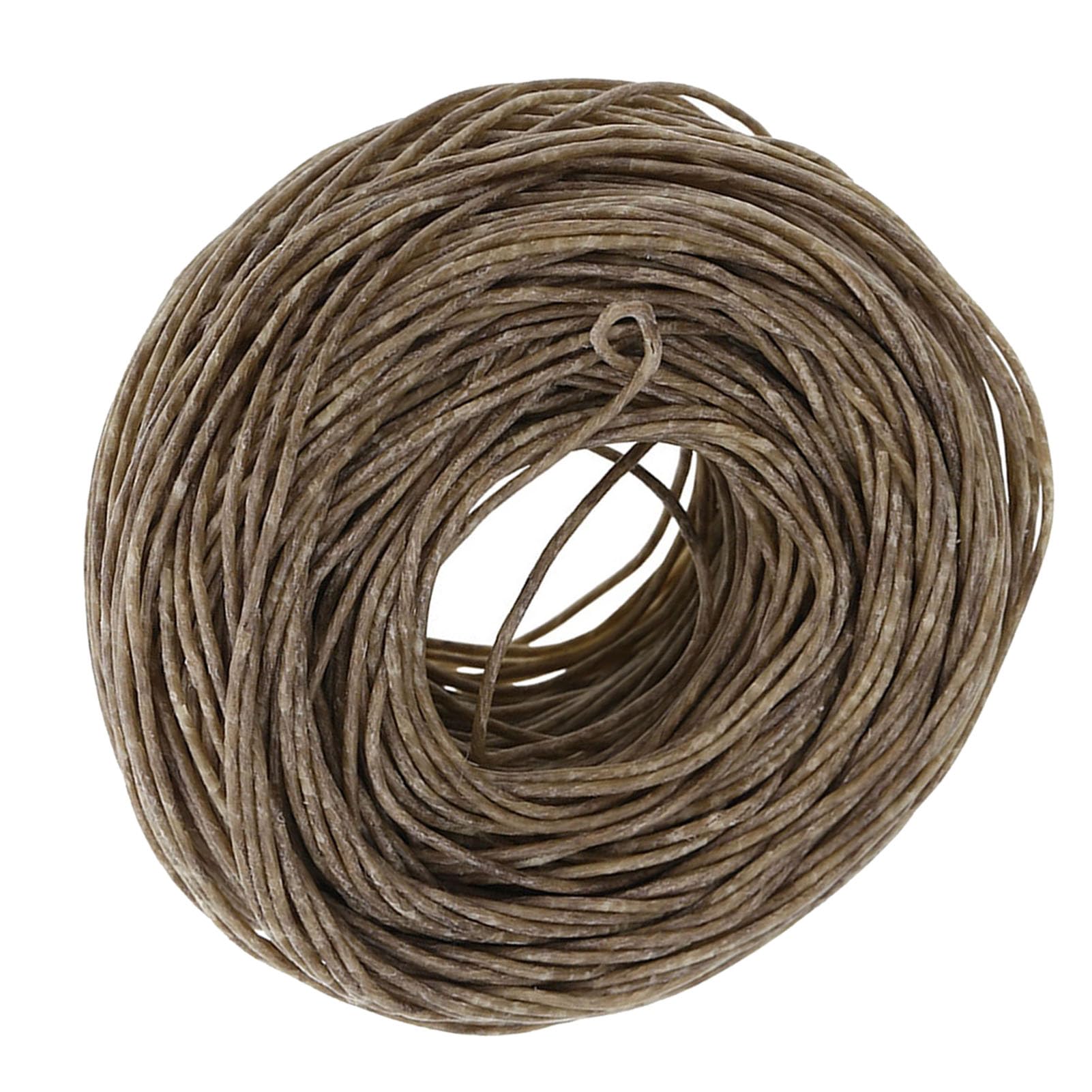 Ejoyous Knot Konopny Organiczny Knot świecy Konopnej z Czystym Woskiem Pszczelim 61 M 1,2 Mm Przycięty na Wymiar dla Majsterkowiczów Produkujących świece Lampy Olejowe Ręcznie Robione świece (Ciemny)