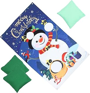 NOLITOY Cornhole Bags Indoor Bean Bag Toss Game 1 Set Christmas Beanbag Toss Children Toys Hanging Toss Game Banner Sandbag Game Banner Indoor Props Bean Bag Toss Cornhole Game Bags