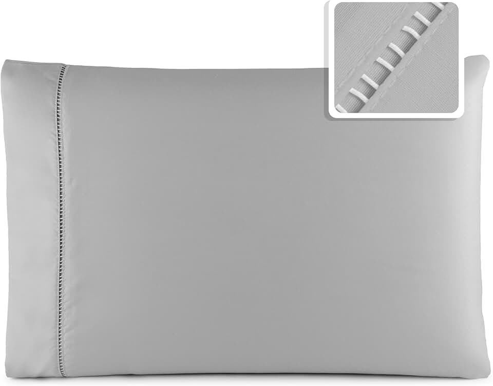 Kit Fronhas Percal Flex 400 Fios com Ponto Palito 70x50 (2, Cinza)