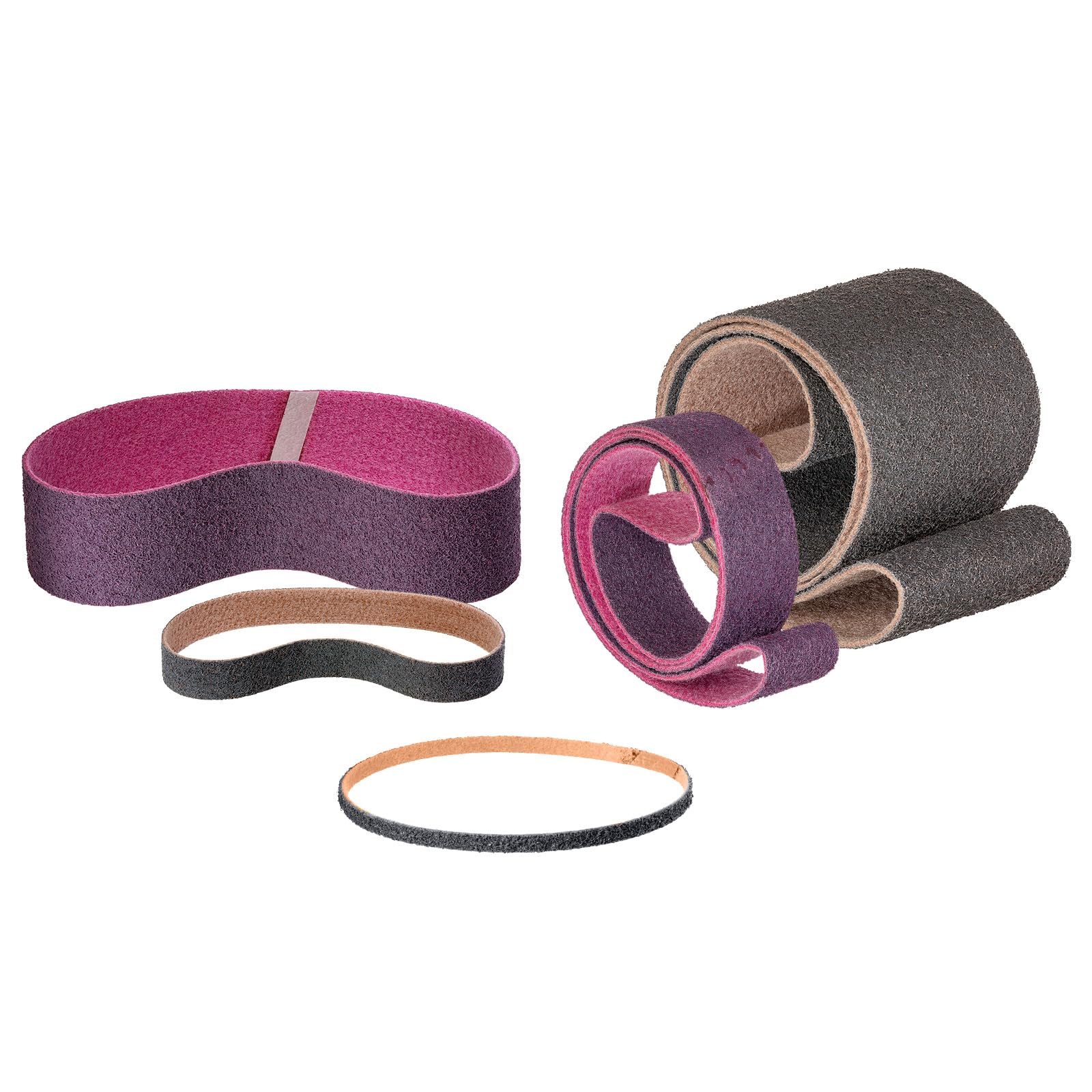 NBF 800 Vlies Schleifband - 9 x 533 mm - Körnung medium - mittel (100-180) - 20 Stück - z.B. kompatibel mit Flex LBS 1105 VE und kompatibel mit Exzenterschleifer 9032 Bandfeile