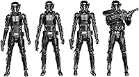 Vista 6 de Star Wars, The Vintage Collection Imperial Death Trooper Action 4 Figure Set F5553 by Hasbro Black