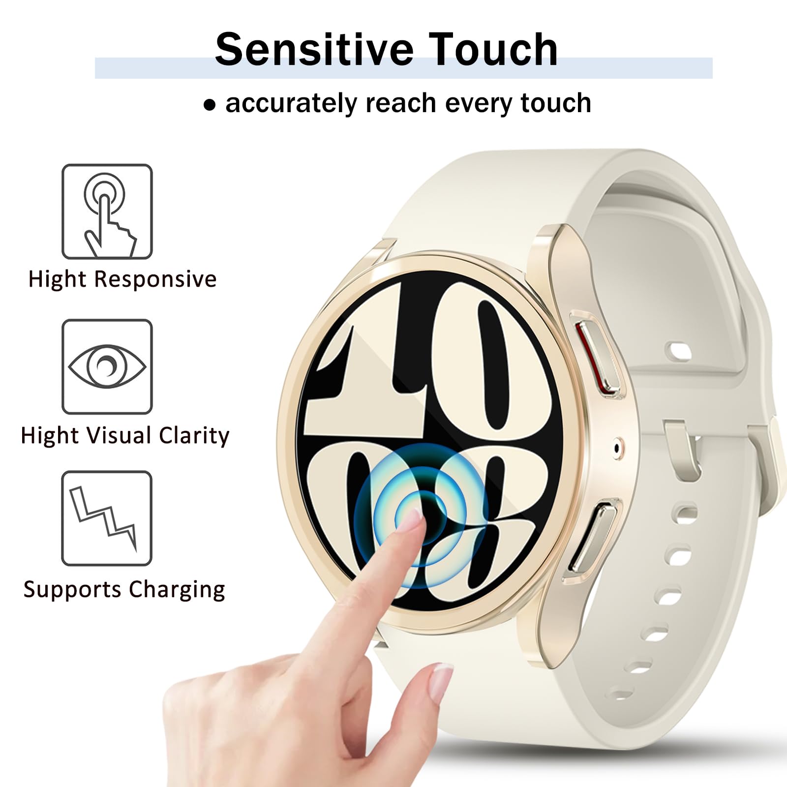 RICHONE Lot de 16 Coques compatibles avec Samsung Galaxy Watch 6 de 40 mm, Coque en TPU Souple, résistante aux Rayures, Ensemble d'accessoires pour Homme et Femme (Galaxy Watch 6 40 mm SM-R930)