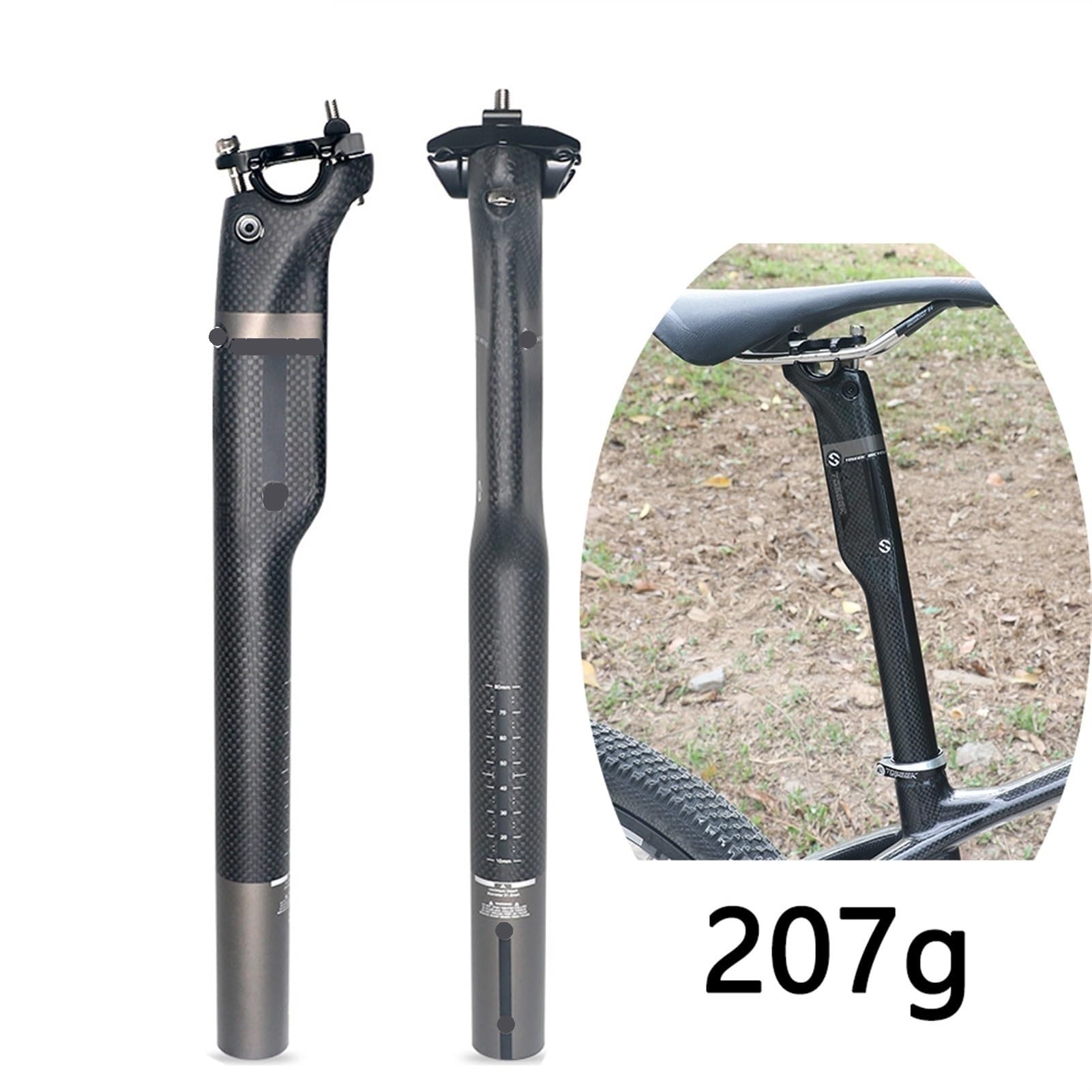 3K Matte Carbon Fber Bcycle Seatpost MTB/Road Bke Seat Saddle Bke 3K Matte Carbon Fber Bcycle Seatpost MTB/Road Bke Seat Saddle Bke