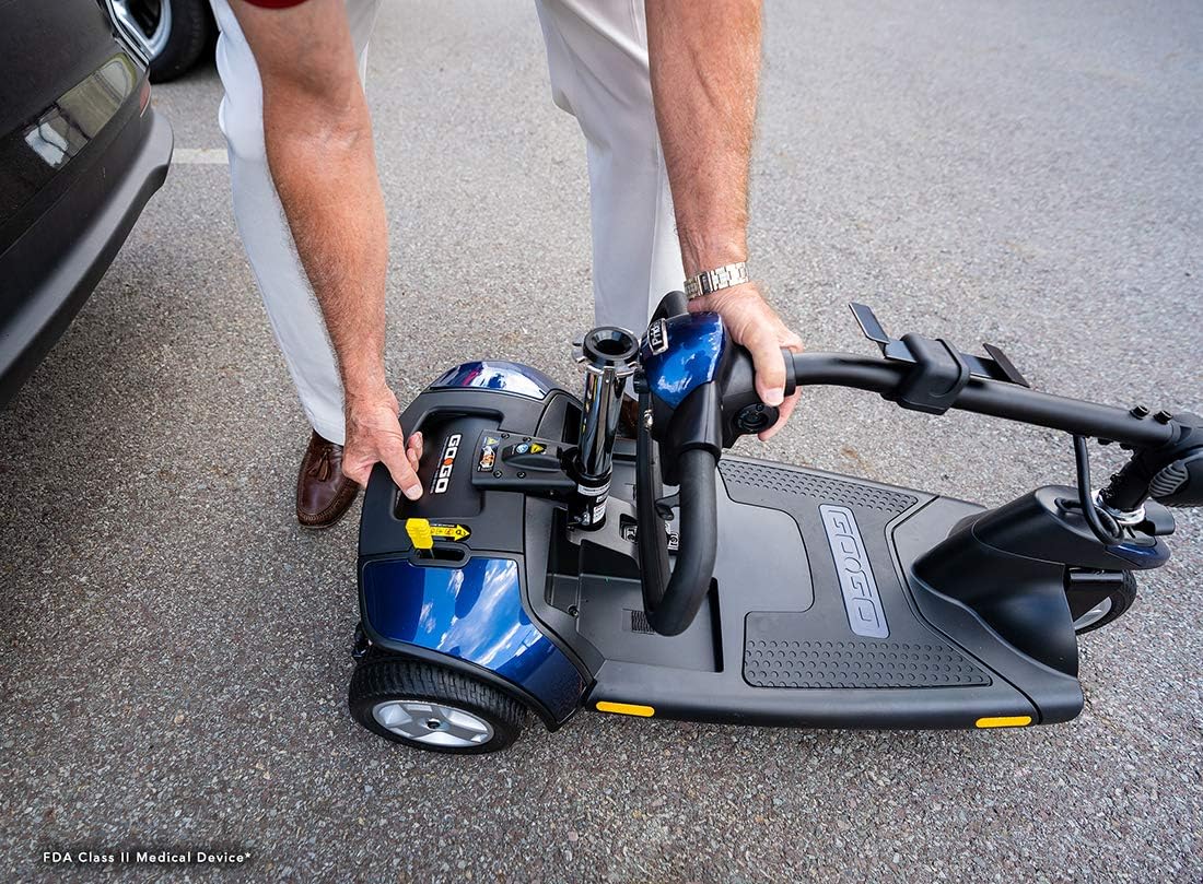 Pride Go-Go Elite Traveller 3-Wheel Scooter 18 Ah Battery w/ Avail Ext Warr : Health & Household