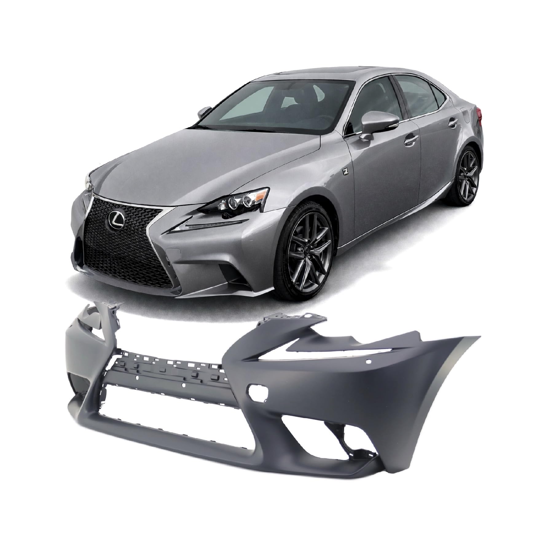 FitParts Compatible with Lexus IS250/IS350 2014–2016 Front Bumper Cover
