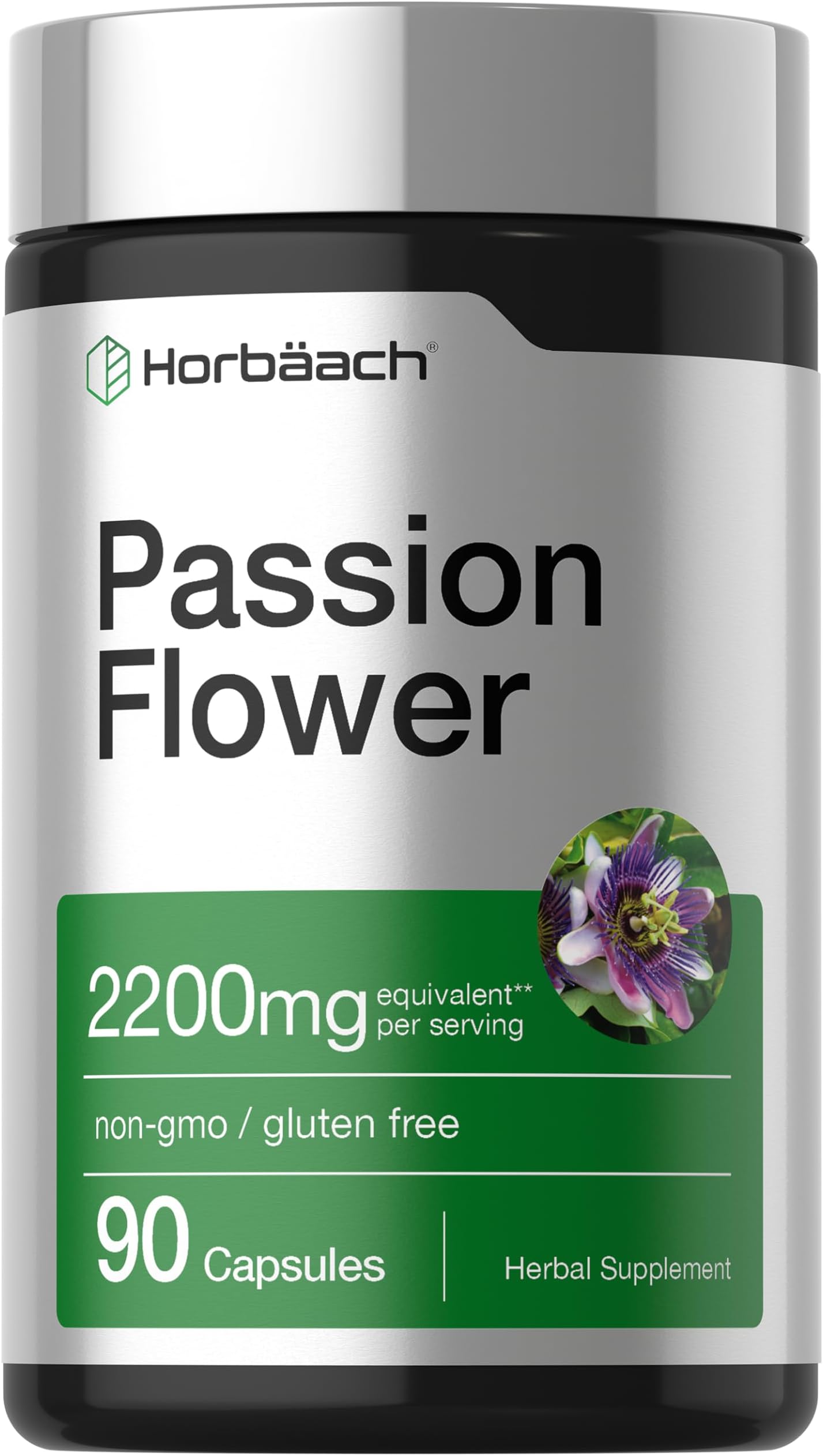 Passion Flower Capsules | 90 Count | Non-GMO & Gluten Free Extract Supplement