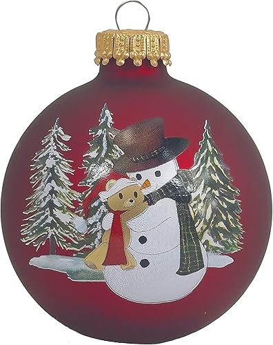 Miniatura 2 de Adornos de cristal para árbol de Navidad 2.638 in2.63 pulgadas 4 piezas bolas decoradas de Christmas By Krebs sin costuras para colgar decoración