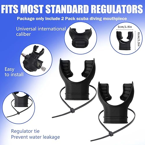 Miniatura 4 de Boquilla de buceo, boquilla de silicona para esnórquel de repuesto con lazo regulador, se adapta a la mayoría de los reguladores estándar,