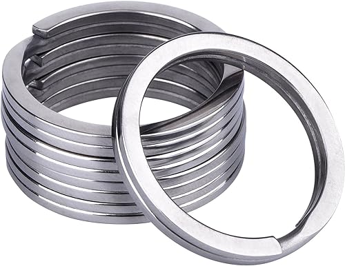 Outus Paquete de 5 llaveros de titanio divididos, llaveros divididos para llaves de automóvil para el hogar (1.25 pulgadas/1.260 in)