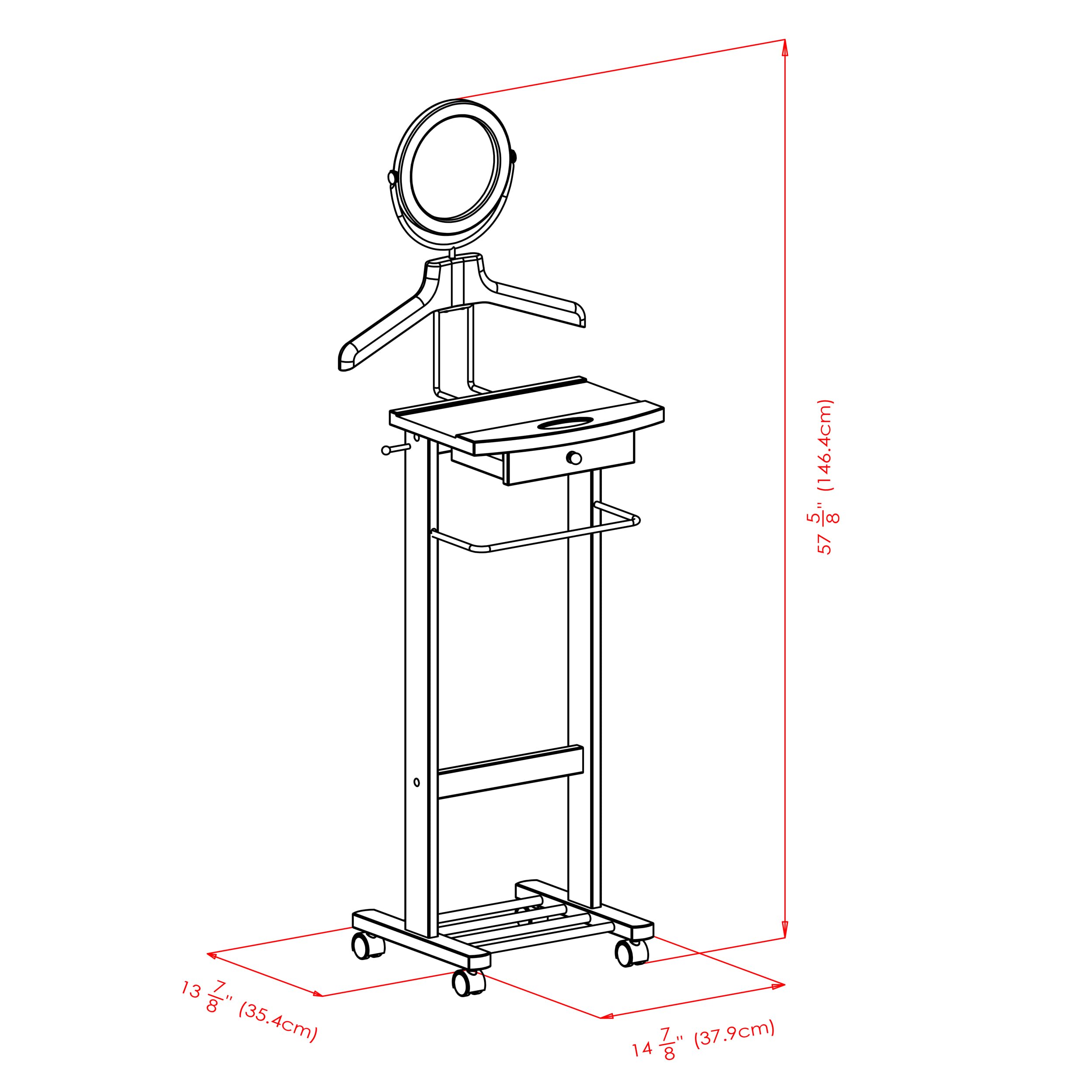 Winsome Trading Inc. Vanity - Utensile da uomo, colore: Noce
