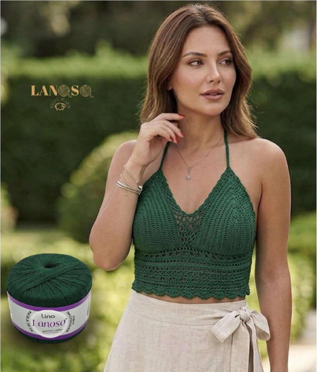 Lino Yarn - 50% Linen 50% Viscose Blend, 50g (1, 901) image 5
