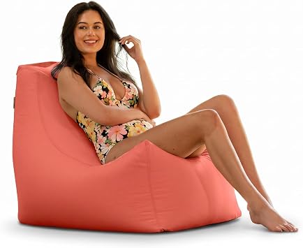 كرسي فناء Jaxx Juniper Outdoor Bean Bag وصالة بجانب المسبح، فلامنغو