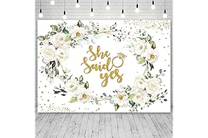 SENDY 7'x5' She Said Yes Backdrop Engagement Banner for Photos