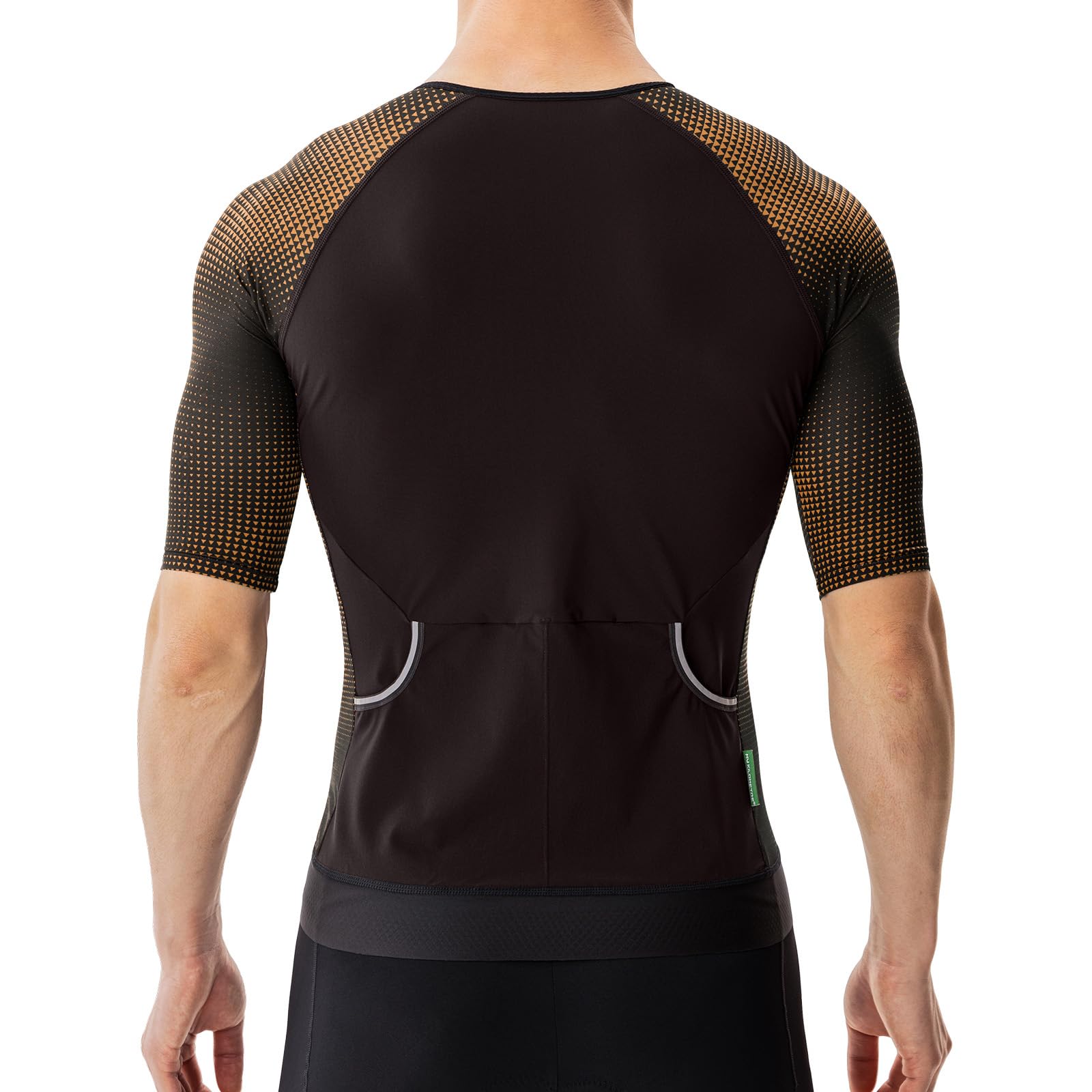 MY KILOMETRE Haut de Triathlon pour Homme Manches Courtes - Maillot de Cyclisme à Fermeture éclair intégrale avec 2 Poches
