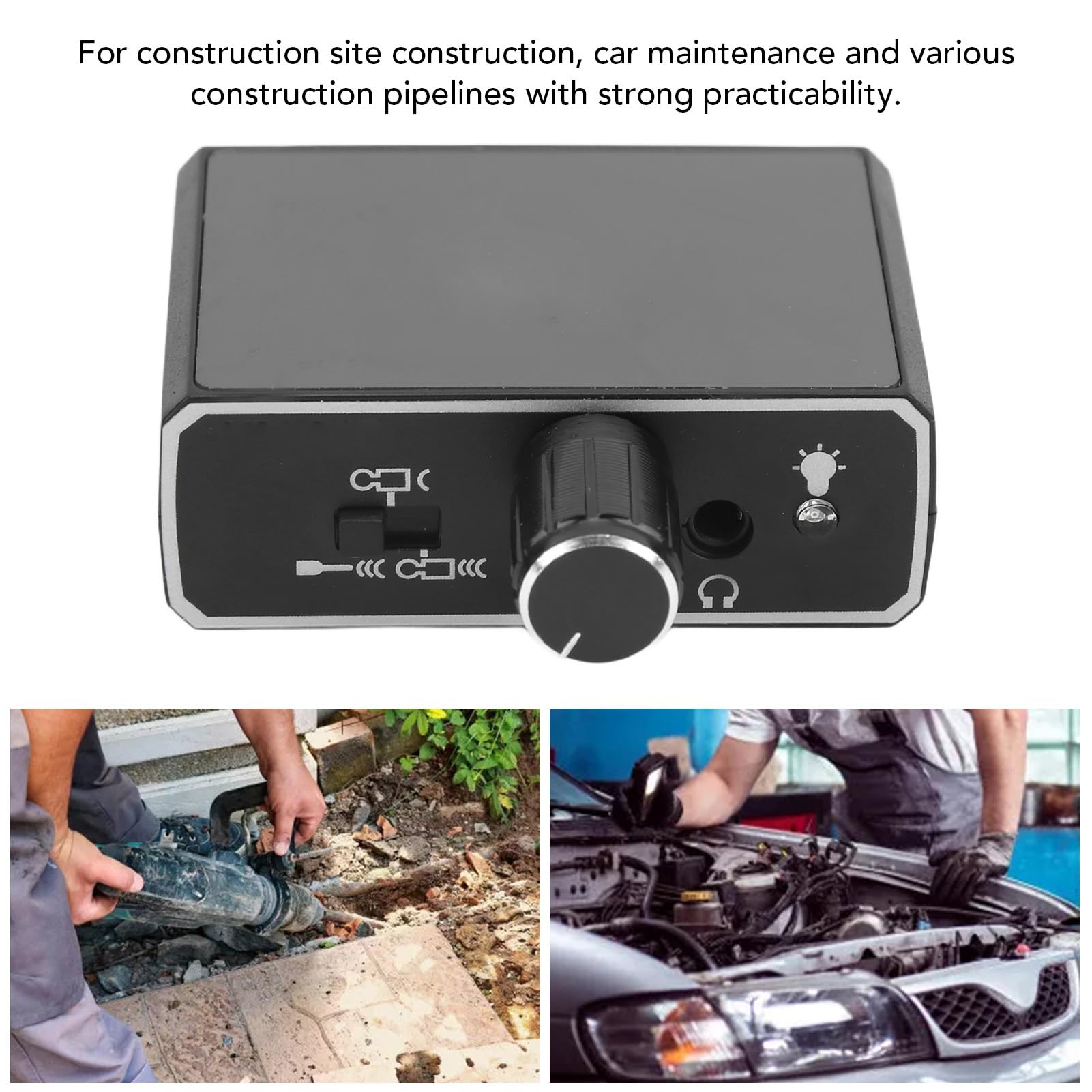 Detección de Fugas de Agua,Monitor de Fugas de Tuberías de Agua Subterránea, Sonda Doble,Intensificador de Sonido Mejorado de Alta Resistencia,Detector de Fugas de Tuberías de