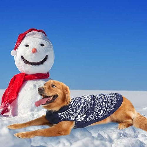 Miniatura 6 de Suéter para perros con rombos  Suéter cálido para invierno, abrigo suave para cachorros, suéter feo para perros pequeños, medianos y grandes, ropa