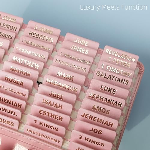 Miniatura 4 de UPAFEXXI-Leather Bible Tabs, Bible Tabs for Women and Men(Gold Foil Lettering) Large Print Stickers, Easy to Read and Apply, 80 Chapters Labels for