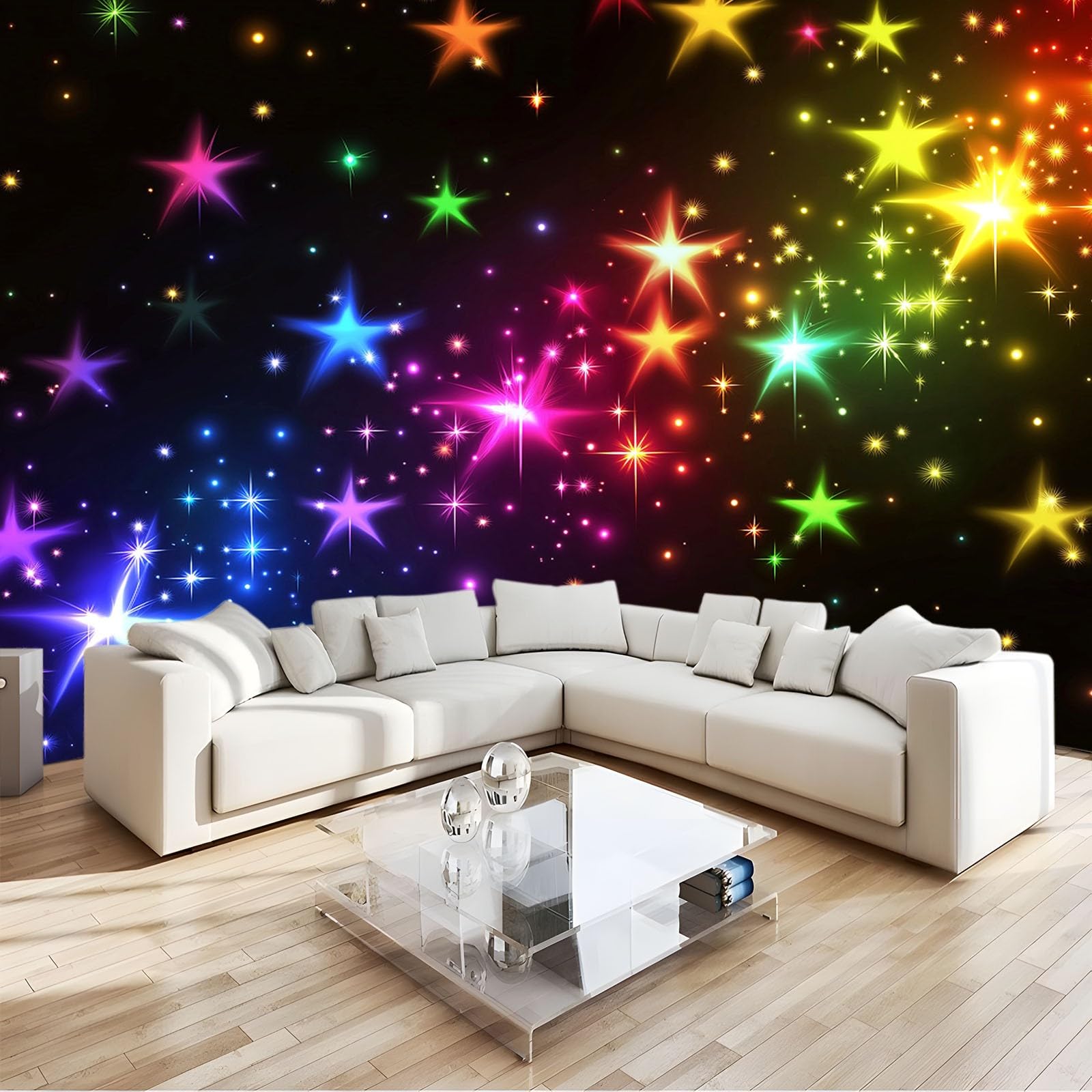 Papier Peint 3D Enfant Arc-En-Ciel pour Chambre et Salon Douillet
