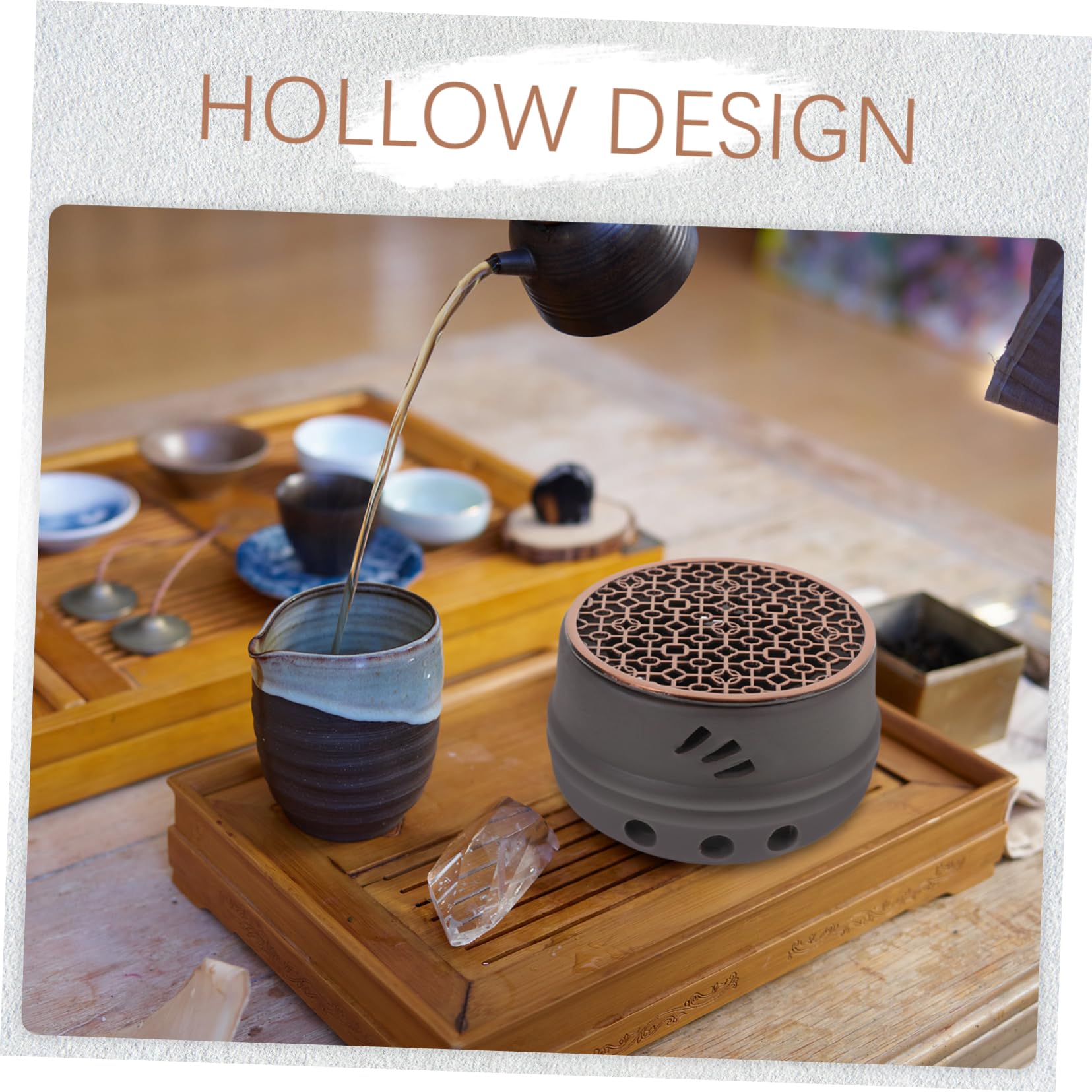 OHPHCALL Tea Light Warmer Metal Teapot Heater Base Stainless Steel Teapot Warmer for Decor